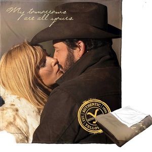 Authentic Yellowstone 50”x 60” Rip and Beth, Throw Blanket
